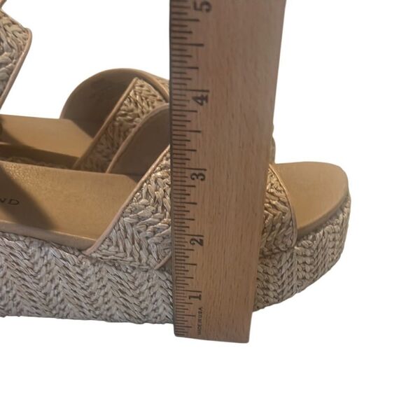 Lucky Brand Wagoo Woven Straw/Raffia Platform Buckle Sandals Size 7 - Picture 11 of 12